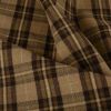 Tissu flanelle coton tartan haute couture - camel x 10 cm