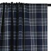 Tissu tartan coton haute couture - bleu marine x 10 cm