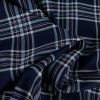 Tissu tartan coton haute couture - bleu marine x 10 cm