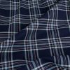 Tissu tartan coton haute couture - bleu marine x 10 cm