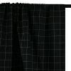 Tissu popeline coton stretch carreaux haute couture - noir x 10 cm