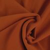 Tissu jersey coton french terry uni - orange foncé x 10 cm