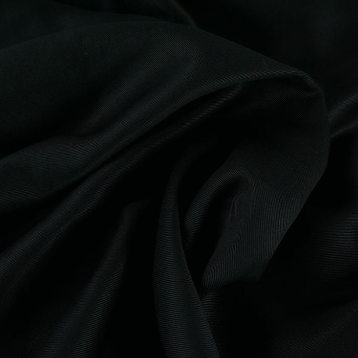 Tissu twill lyocell Tencel - noir x 10 cm