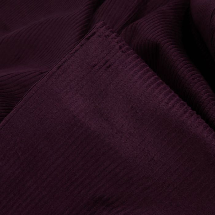 Tissu velours côtelé - aubergine x 10 cm