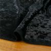 Tissu panne de velours haute couture - noir x 10 cm