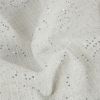 Tissu tweed sequins haute couture - blanc x 10 cm