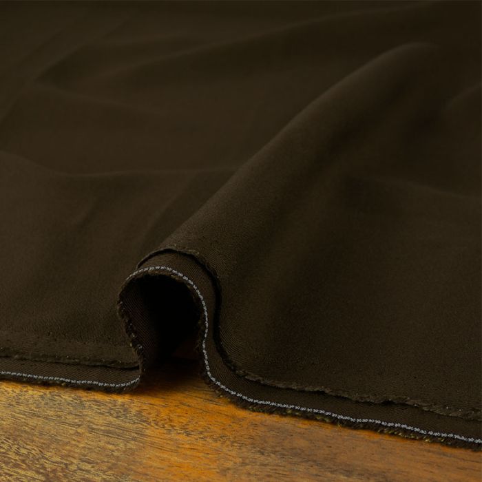 Tissu Crêpe viscose haute couture - kaki x 10 cm