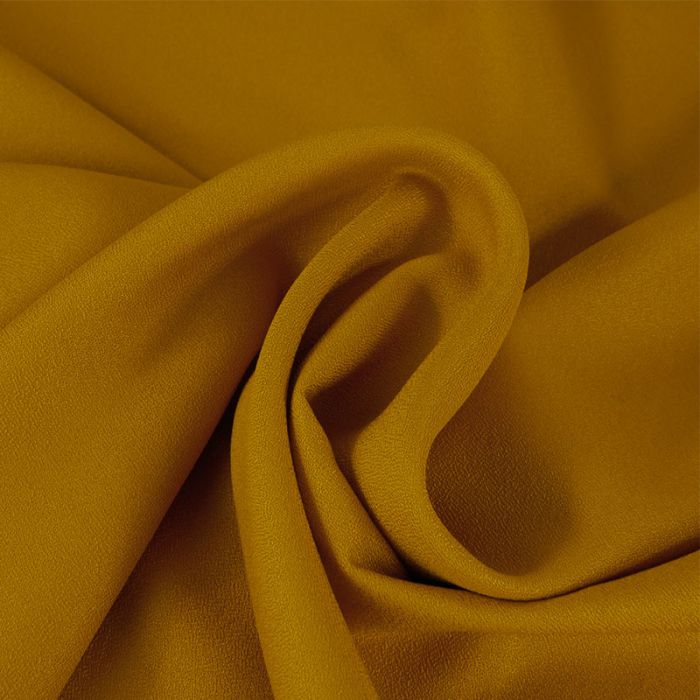 Tissu Crêpe viscose haute couture - jaune safran x 10 cm