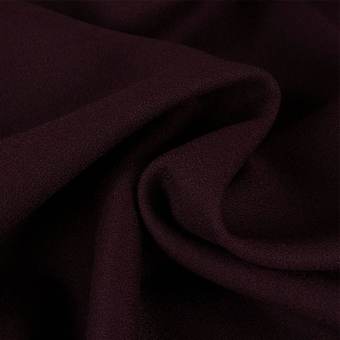 Tissu Crêpe de laine haute couture - aubergine x 10 cm