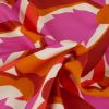 Tissu twill viscose art décoratif haute couture - orange x 10 cm