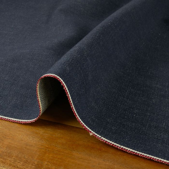 Tissu denim Selvedge haute couture - bleu foncé x 10 cm