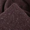 Tissu lainage tweed chevrons haute couture - aubergine x10 cm