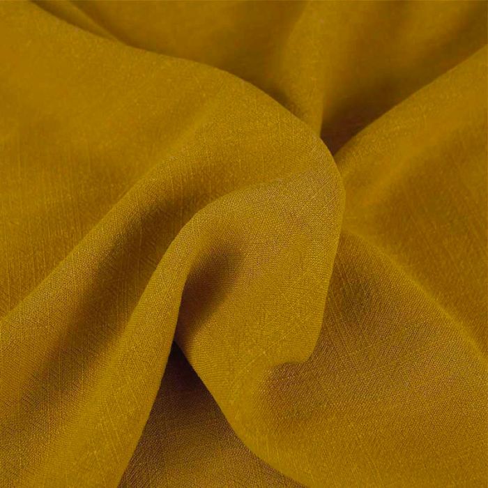 Tissu viscose lin - moutarde x 10 cm