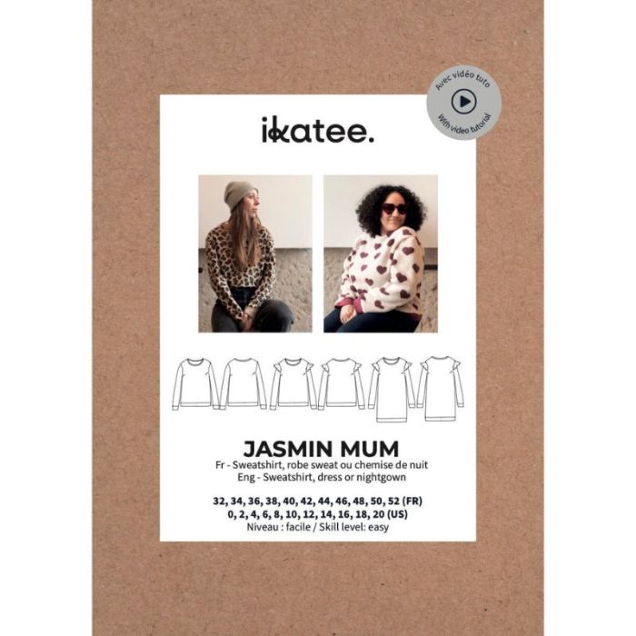 Jasmin Mum - Patron Sweat femme - Ikatee