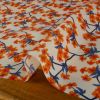 Tissu toile cirée fleurs Amalie Orange - Au Maison x 10 cm