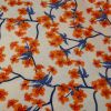 Tissu toile cirée fleurs Amalie Orange - Au Maison x 10 cm