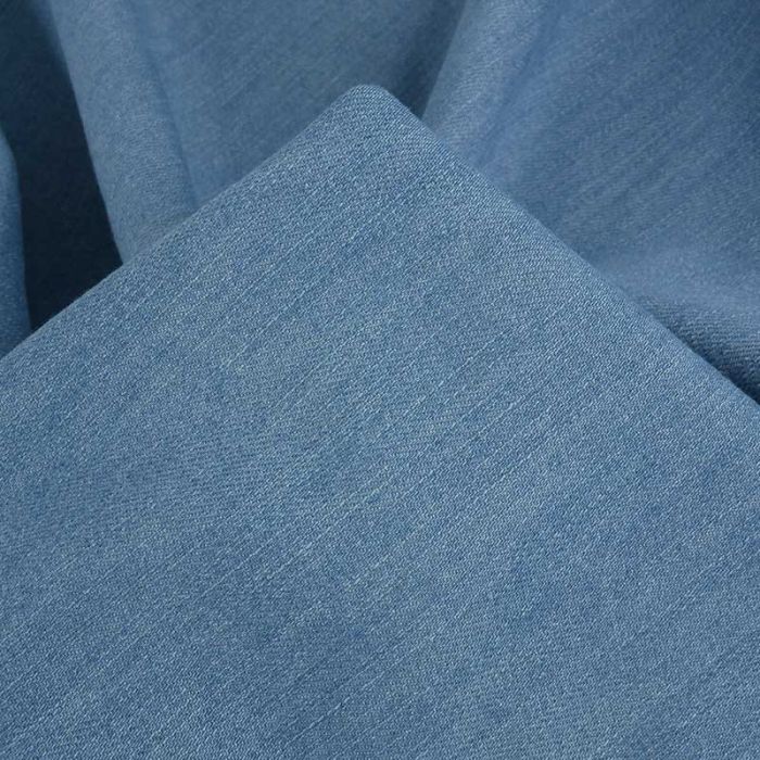 Tissu jean denim stretch haute couture - bleu ciel x 10 cm