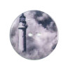 Bouton nacre 2 trous imprimé phare et ciel