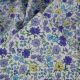 Tissu jersey fin fleurs Jollia Bleu